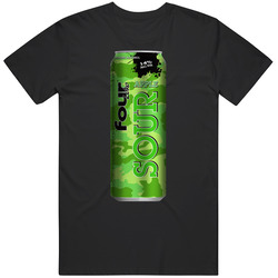 Four Loko Apple Sour Apparel Retro Graphic Unisex Cotton Black T Shirt