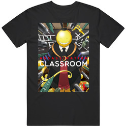 Assassination Classroom Anime Tv Show  Cool Fan Retro Graphic Unisex Cotton Black T Shirt