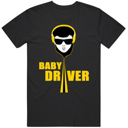 Baby Driver Retro Graphic Unisex Cotton Black T Shirt