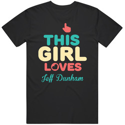 This Girl Loves Jeff Dunham Thumbs Love Fan Stand Up Comedian Retro Graphic Unisex Cotton Black T Shirt
