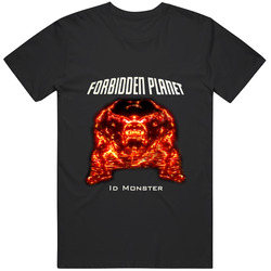 Forbidden Planet Id Monster Science Fiction Film Retro Graphic Unisex Cotton Black T Shirt
