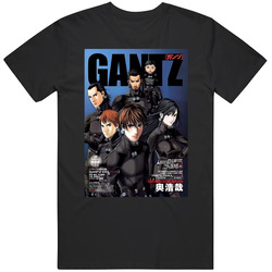 Gantz Anime Tv Show  Cool Fan Retro Graphic Unisex Cotton Black T Shirt