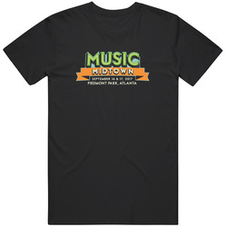 Music Midtown 2017 Logo 240817 Retro Graphic Unisex Cotton Black T Shirt