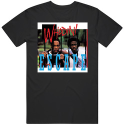 Whodini Escape 80's Hip Hop Album Cool Retro Retro Graphic Unisex Cotton Black T Shirt
