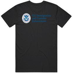 U.s. Immigration And Customs Enforcement Retro Graphic Unisex Cotton Black T Shirt
