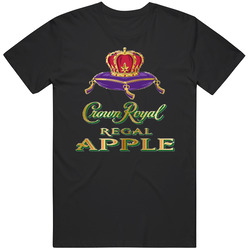 Crown Royal Beer Retro Graphic Unisex Cotton Black T Shirt