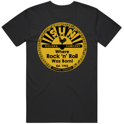 Sun Records 6 Retro Graphic Unisex Cotton Black T Shirt