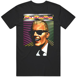 Max Headroom Retro Graphic Unisex Cotton Black T Shirt