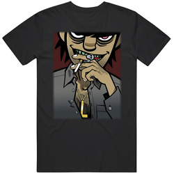 Td Gorillaz 8fjgfg Retro Graphic Unisex Cotton Black T Shirt