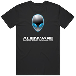 Td Alienware  S6ygddtyr Retro Graphic Unisex Cotton Black T Shirt