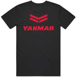 Yanmar Technology Title And Logo Retro Graphic Unisex Cotton Black T Shirt
