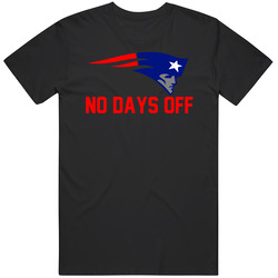 No Days Off Bill Belichick Patriots Trending Retro Graphic Unisex Cotton Black T Shirt