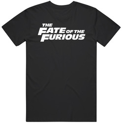 The Fate Of The Furious Fast And Logo 8 Movie Retro Graphic Unisex Cotton Black T Shirt