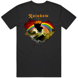 Tr Rainbow 8ajfsff Retro Graphic Unisex Cotton Black T Shirt