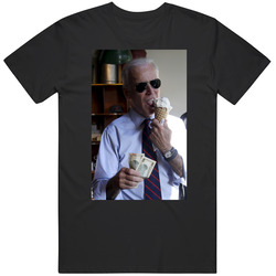 President Joe Biden 2020 Funny Ice Cream Lover Retro Graphic Unisex Cotton Black T Shirt
