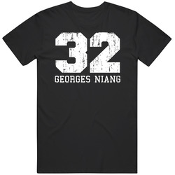 Georges Niang No.32 Indiana Basketball Fan Worn Look Sports Retro Graphic Unisex Cotton Black T Shirt