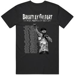 Brantley Gilbert The Devil Donâ€™t Sleep Retro Graphic Unisex Cotton Black T Shirt