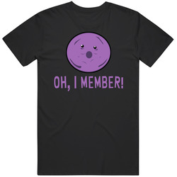 Oh, I Member! Member Berries Unisex Retro Graphic Unisex Cotton Black T Shirt