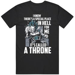 Dragon Ball Super T Shirt Vegeta Special Place in Hell Retro Graphic Unisex Cotton Black T Shirt
