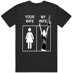 Ottawa Senators T Shirt Sports Hockey Tee Your Wife My Wife Funny Sporting NHL Apparel Retro Graphic Unisex Cotton Black T Shirt