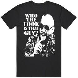 Who The Fook Siluet Black Retro Graphic Unisex Cotton Black T Shirt