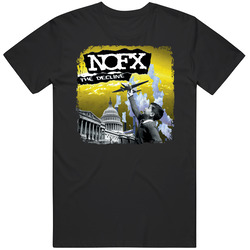 Nofx The Decline Punk Rock Music Band Retro Graphic Unisex Cotton Black T Shirt