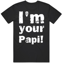 Eddi Guerrero - I'm Your Papi Poee Retro Graphic Unisex Cotton Black T Shirt