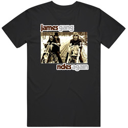 James Gang Rides Again Retro Graphic Unisex Cotton Black T Shirt