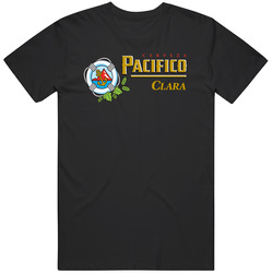 Cerveza Pacifico Beer Clara Ambn Retro Graphic Unisex Cotton Black T Shirt