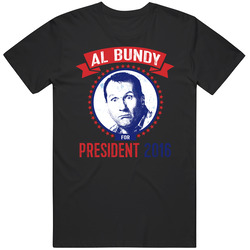 Al Bundy For President 2016 Retro Graphic Unisex Cotton Black T Shirt
