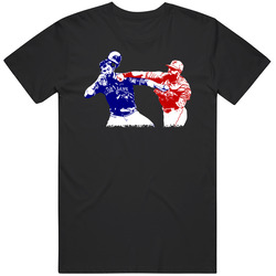 Rougned Odor The Punch Jose Bautista Texas Toronto Baseball Retro Graphic Unisex Cotton Black T Shirt