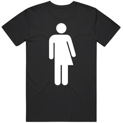 Transgendered Washroom Sign Demi Lovato Music Awards Retro Graphic Unisex Cotton Black T Shirt