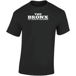 The Bronx It's Where My Story Begins Retro Graphic Unisex Cotton Black T Shirt
