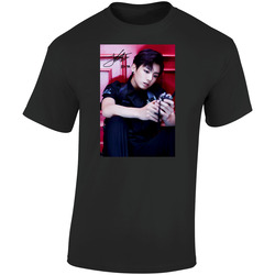 BTS Bangtan Boys dope jungkook printed signed t-shirt ver.2 album photocard kpop Retro Graphic Unisex Cotton Black T Shirt