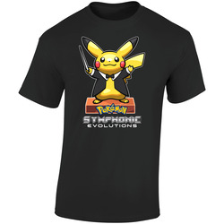 Deal for Pokemon Lover Symphonic Evolutions PokÃ©mon Black T-shirt size S to XL Retro Graphic Unisex Cotton Black T Shirt