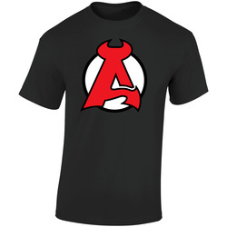 Albany Retro Graphic Unisex Cotton Black T Shirt