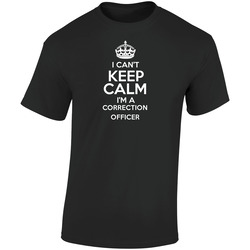 I Cant Keep Calm Im A Correction Officer Occupations Retro Graphic Unisex Cotton Black T Shirt