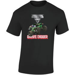 Grave Digger Black Retro Graphic Unisex Cotton Black T Shirt