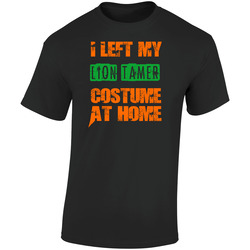 Left Lion Tamer Halloween Costume At Home Funny Job Retro Graphic Unisex Cotton Black T Shirt