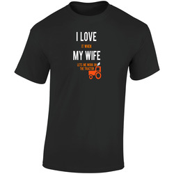 Tractor Retro Graphic Unisex Cotton Black T Shirt
