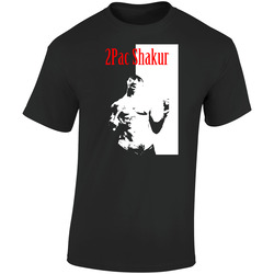 2pac Shakur Rap Gangster Retro Graphic Unisex Cotton Black T Shirt