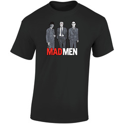Mad Men Parody Freddy Vs Jason Michael Myers Horror Film Retro Graphic Unisex Cotton Black T Shirt