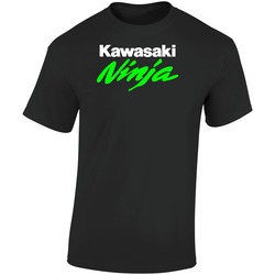 Ninja White-green Black Retro Graphic Unisex Cotton Black T Shirt