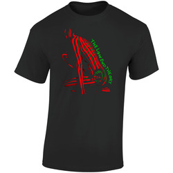 Tribe Retro Graphic Unisex Cotton Black T Shirt