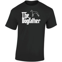 Whippet Custom Dog Breed The Dogfather Black Retro Graphic Unisex Cotton Black T Shirt