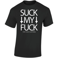 Atilla Suck My Fu Retro Graphic Unisex Cotton Black T Shirt
