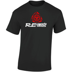 Rotary Retro Graphic Unisex Cotton Black T Shirt
