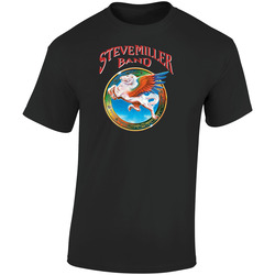 Steve Retro Graphic Unisex Cotton Black T Shirt