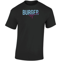 Burgertyme Funny Edelman Fan Burger Time Cool Retro Graphic Unisex Cotton Black T Shirt