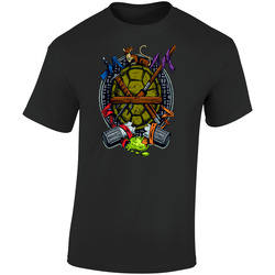 Teenage Mutant Ninja Turtles T- Tee Comic Retro Graphic Unisex Cotton Black T Shirt